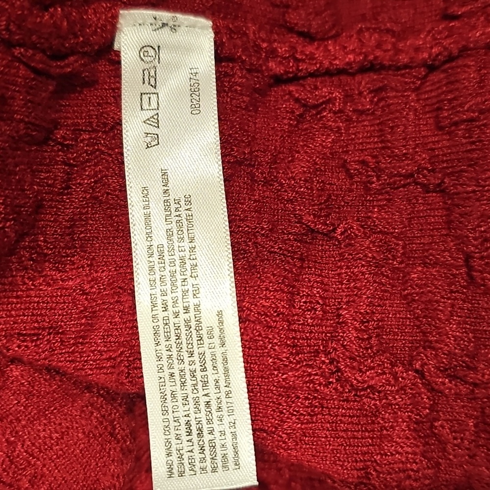 ANTHROPOLOGIE Celandine Puckered Side-Slit Maxi Skirt Dark Red NWT MSRP 98 Sz M - Picture 9 of 10